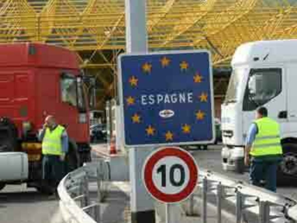 espagne frontiere camions m
